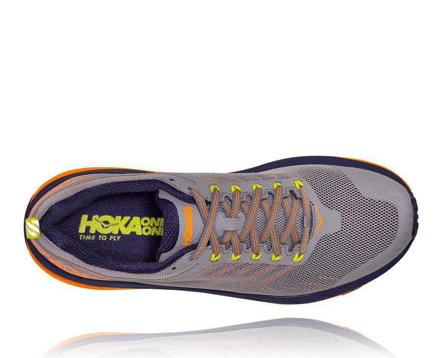 Tenis Hoka One One Trail Hombre Grises - Challenger Atr 5 - TKMV78256